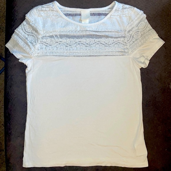 H&M WHITE LACE TOP - Picture 1 of 2